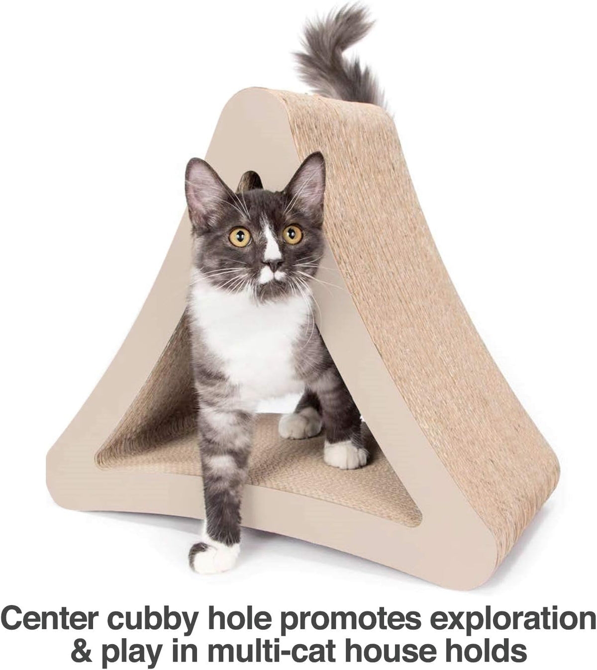 Vertical Tri-Sided Cat Scratching Post - 18" x 10.5" x 15.9