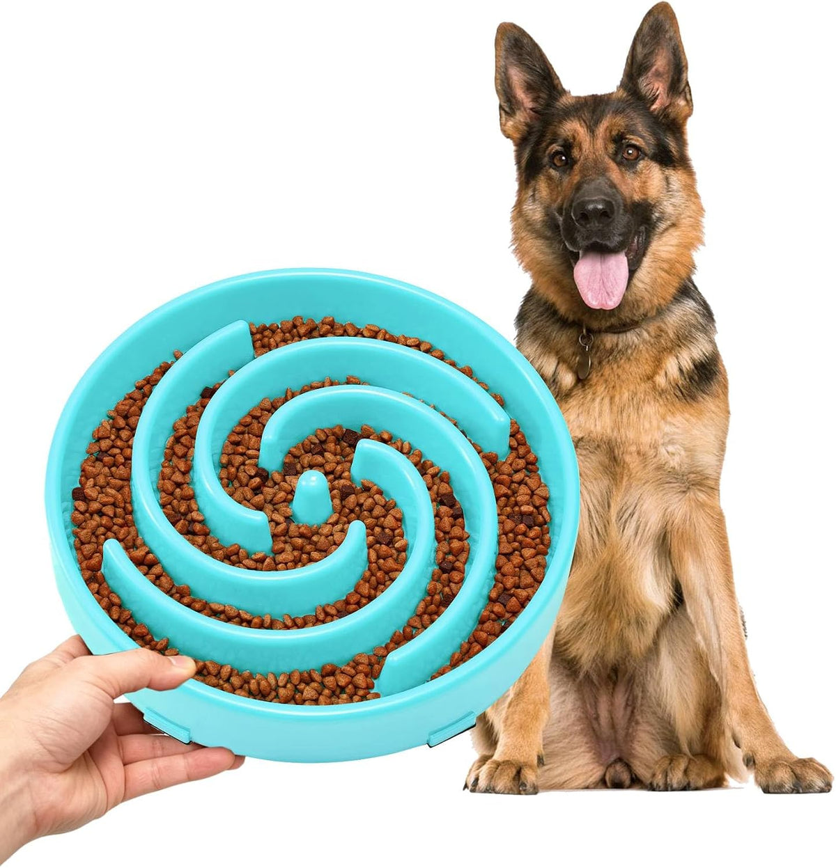 Slow Feeder Dogs Bowl for Large Medium Dogs,Anti-Gulping Pet Slower Food Feeding Bowls Stop Bloat,Preventing Choking